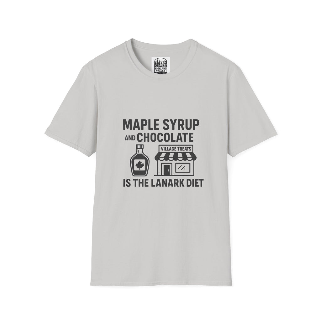 MAPLE SYRUP AND CHOCOLATE THE LANARK DIET UNISEX T-SHIRT