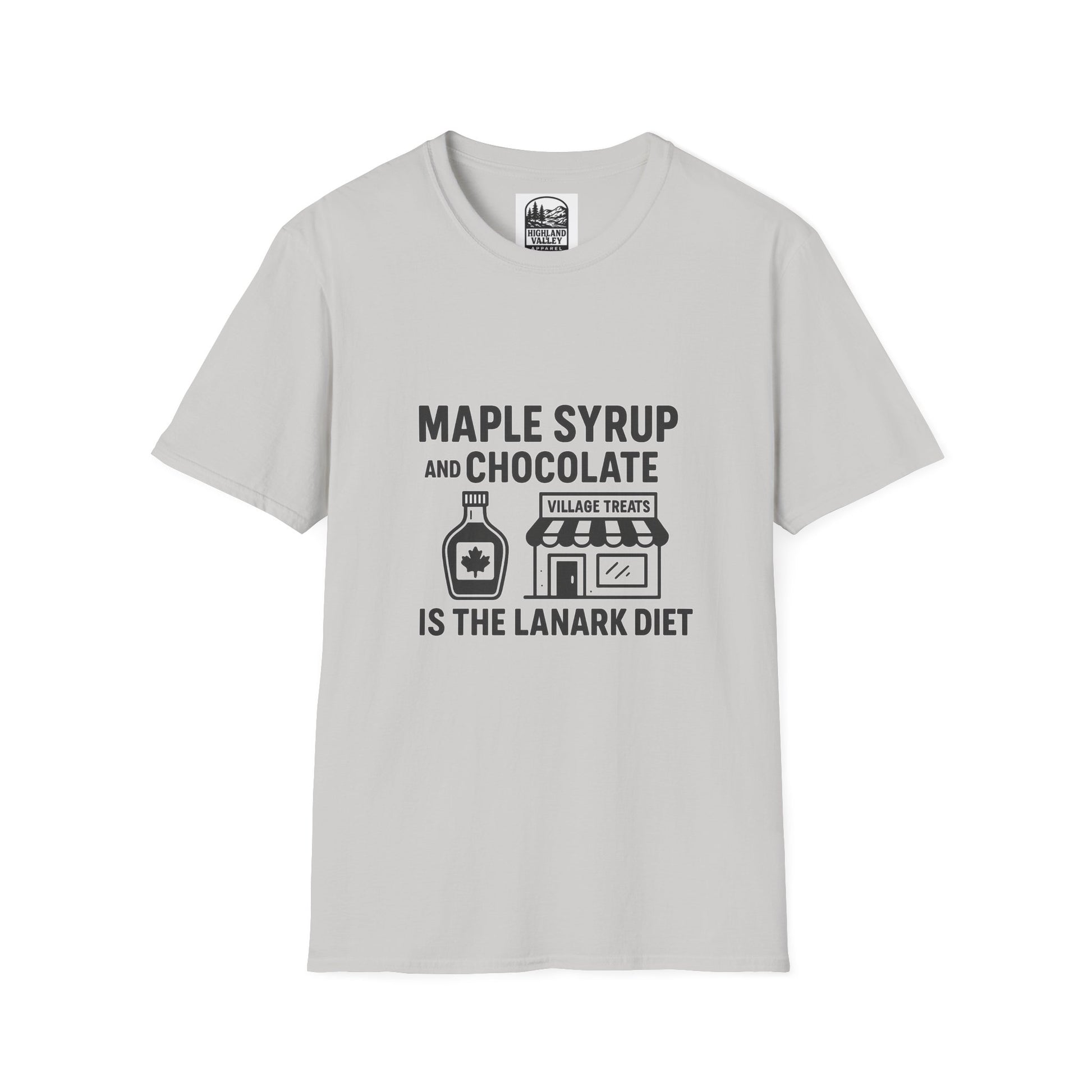 MAPLE SYRUP AND CHOCOLATE THE LANARK DIET UNISEX T-SHIRT