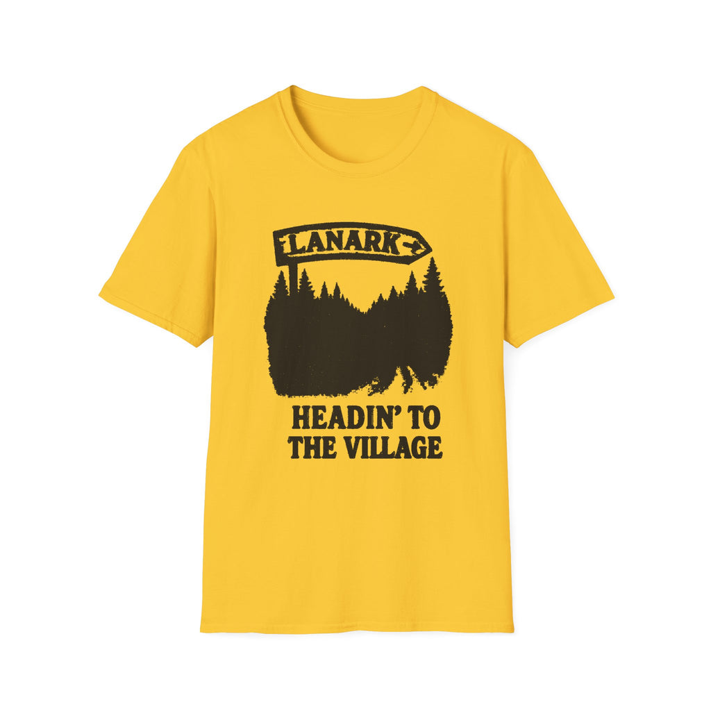 "LANARK 'HEADIN" TO THE VILLAGE" T-SHIRT