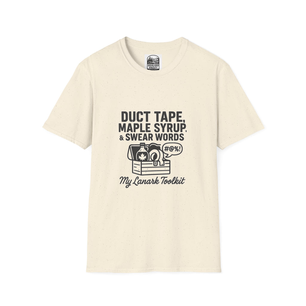 DUCT TAPE, MAPLE SYRUP, AND SWEAR WORDS LANARK UNISEX T-SHIRT
